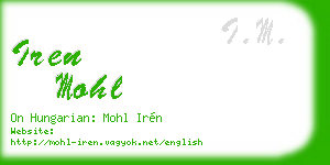 iren mohl business card