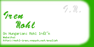iren mohl business card